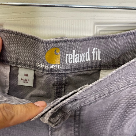 Carhartt Men’s Relaxed Fit Gray Cargo Shorts Sz 38 - Picture 5 of 8